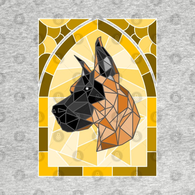 Stained Glass Fawn Great Dane by inotyler